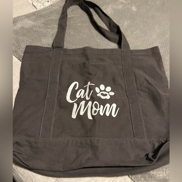 Handbags - Cat Mom Tote Bag - gray